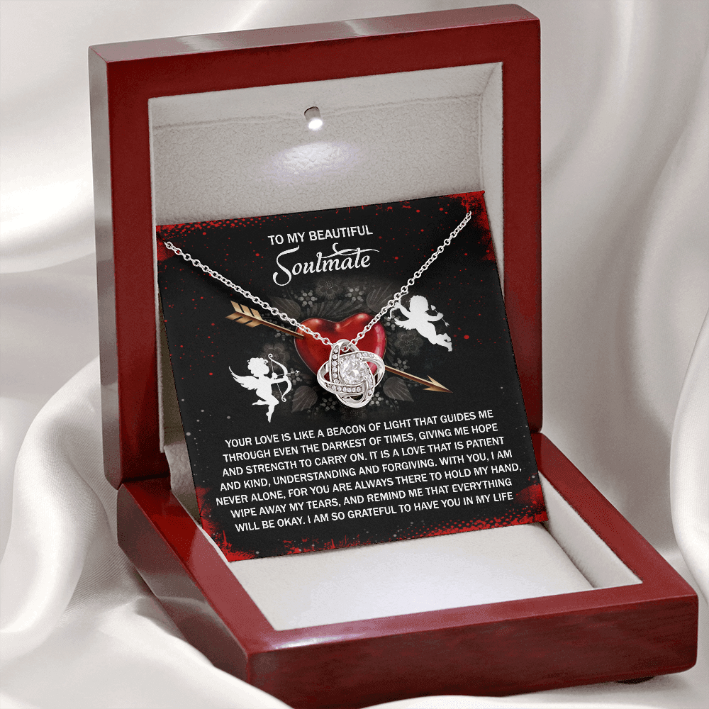 To My Beautiful Soulmate Necklace, Valentine Gifts For Her, Valentine's Day For Her, Valentine's Day Gift Wife, Valentine's Gift For Wife