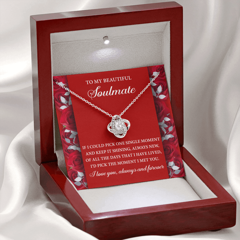 To My Beautiful Soulmate Necklace, Valentine Gifts For Girlfriend, To My Soulmate Necklace For Women, Valentine Necklaces For Women
