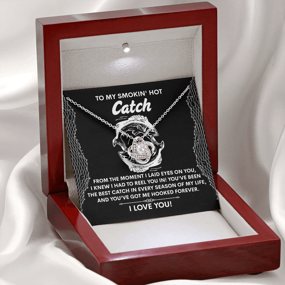 To My Smokin's Hot Catch Necklace, Valentine Gifts For Wife, Gifts For Husband From Wife Unique Christmas, Unique Valentine Gifts For Her