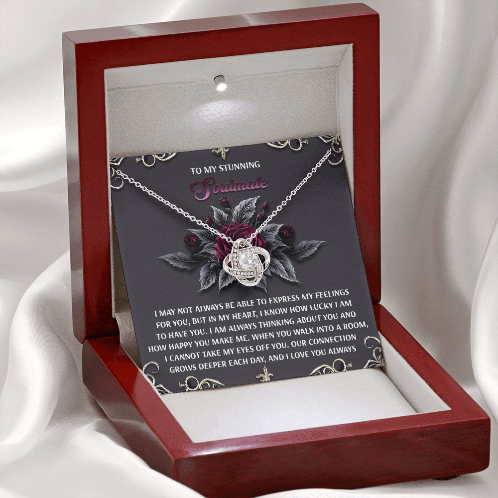 To My Stunning Soulmate Necklace, Cute Necklace For Girlfriend, Soulmate Gifts For Women, Valentine Presents For Womenromantic Stuff For Girlfriend