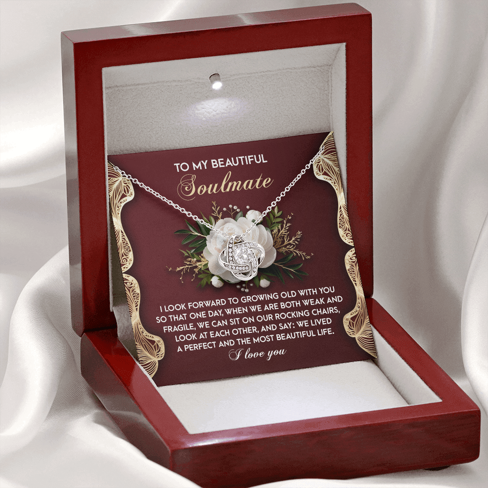 To My Beautiful Soulmate Necklace, Best Valentine Gift For Wife, Valentine For Her Gift, Soulmate Necklace For Women, Valentine's Day Gifts For Women