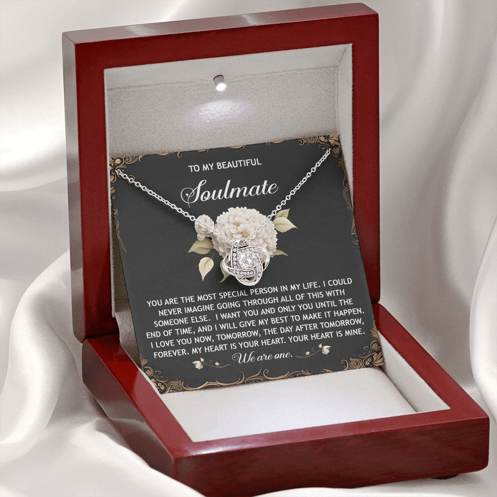 To My Beautiful Soulmate Necklace, San Valentine Gift For Her, Valentine Gifts For Women, Best Valentine Gifts For Her, Valentine's Day For Her