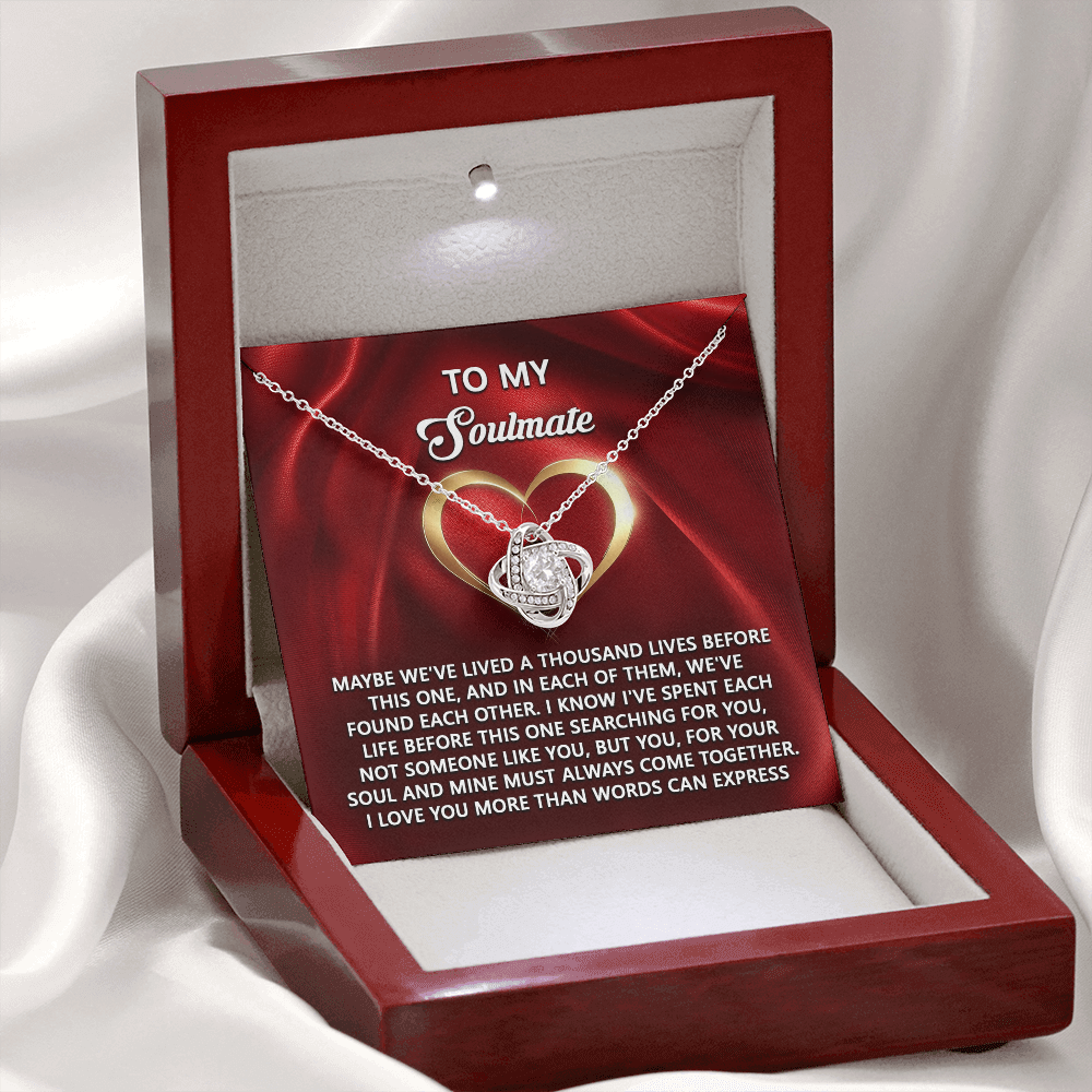 To My Soulmate Necklace, Valentine Gift For Wife From Husband, Gifts For Wife From Husband Unique Christmas, Unique Valentine Gifts For Her