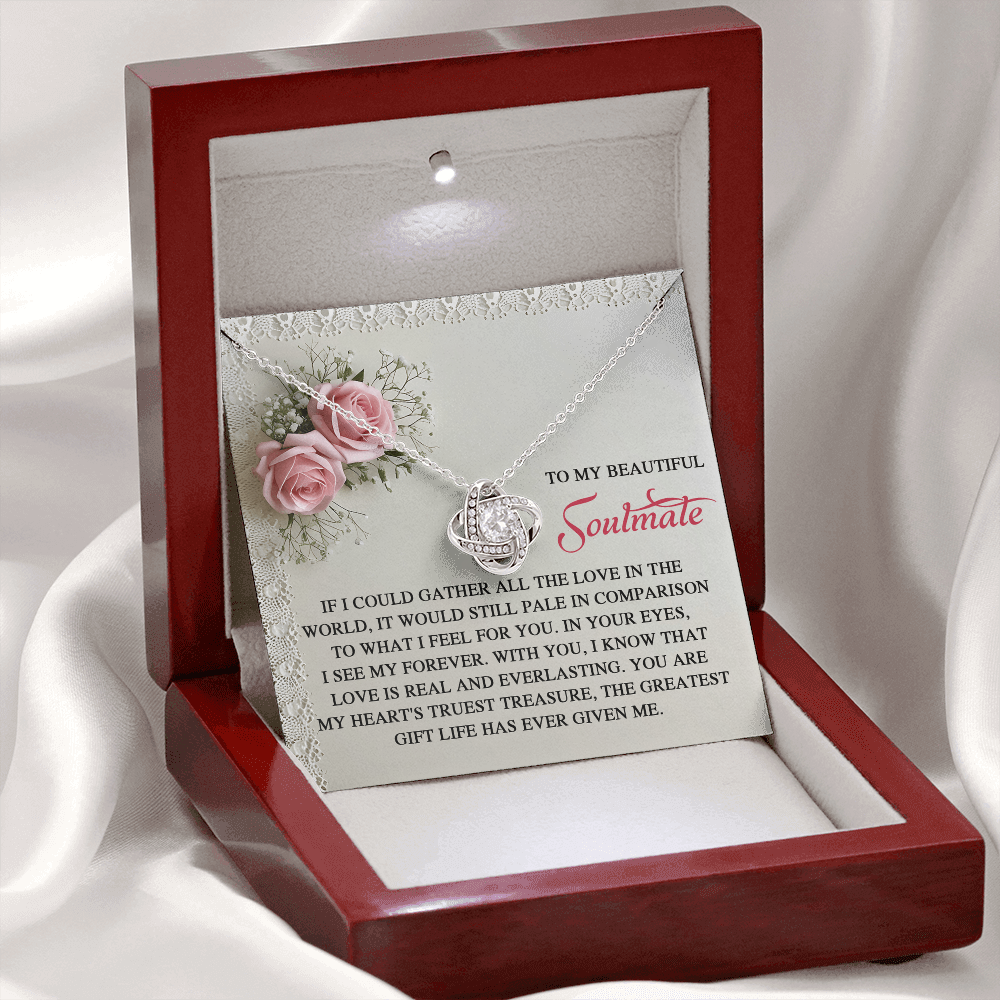 To My Beautiful Soulmate Necklace, My Soulmate Gifts For Her, Valentine's Gifts For Women, Valentine's Gifts For Wife, Valentine Gift For My Wife