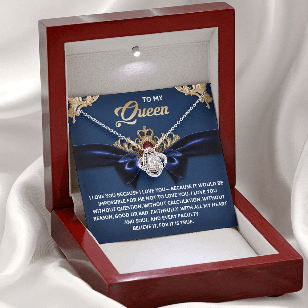 To My Queen Necklace, Valentine Jewelry For Women, Valentine Gift For Wife, Great Valentine Gifts For Her, Valentine Gift For Wife From Husband