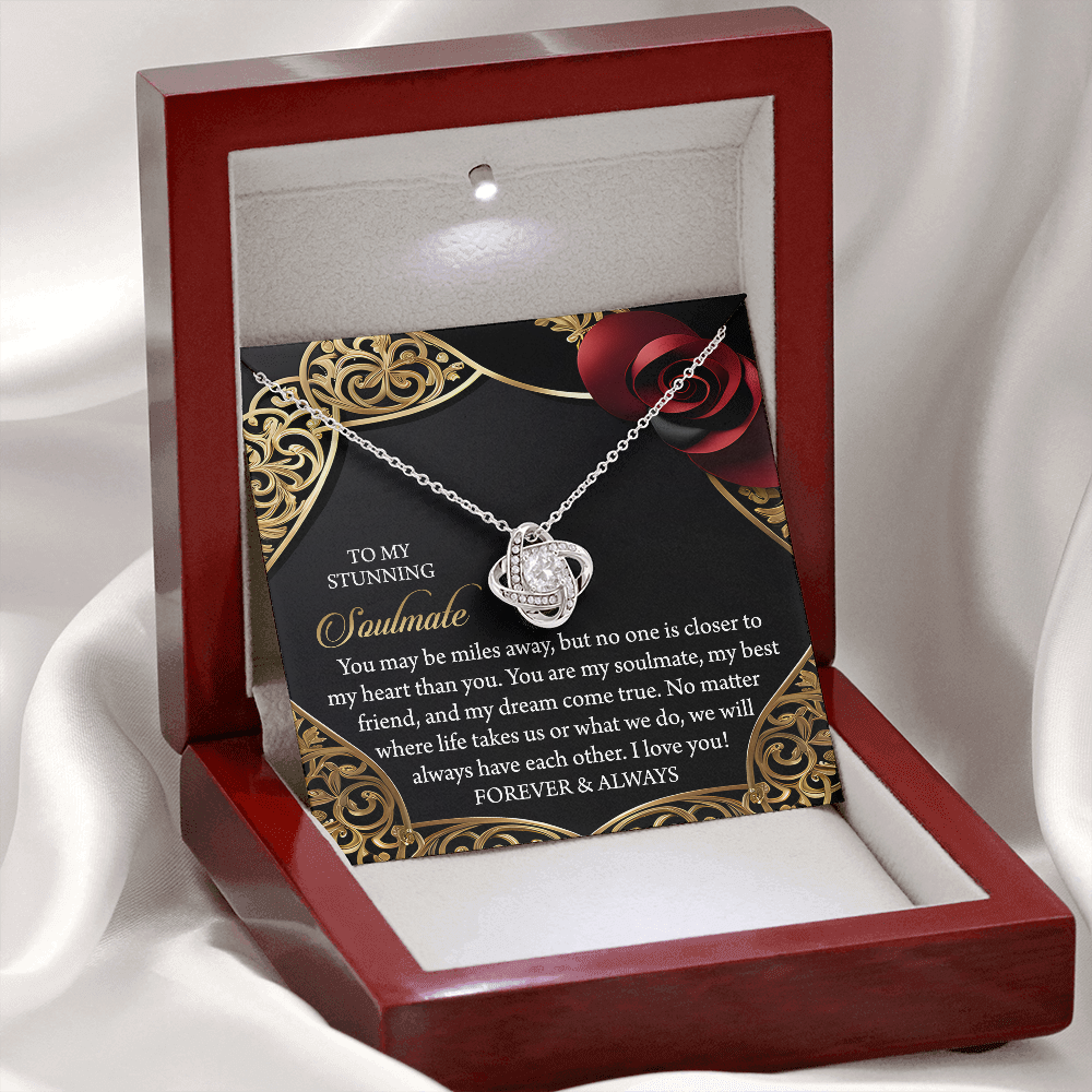 To My Stunning Soulmate Necklace, Valentine Gift For My Wife, Valentine's Gifts For Wife, Valentine Gifts For Her Romantic, Valentine's Day Gifts
