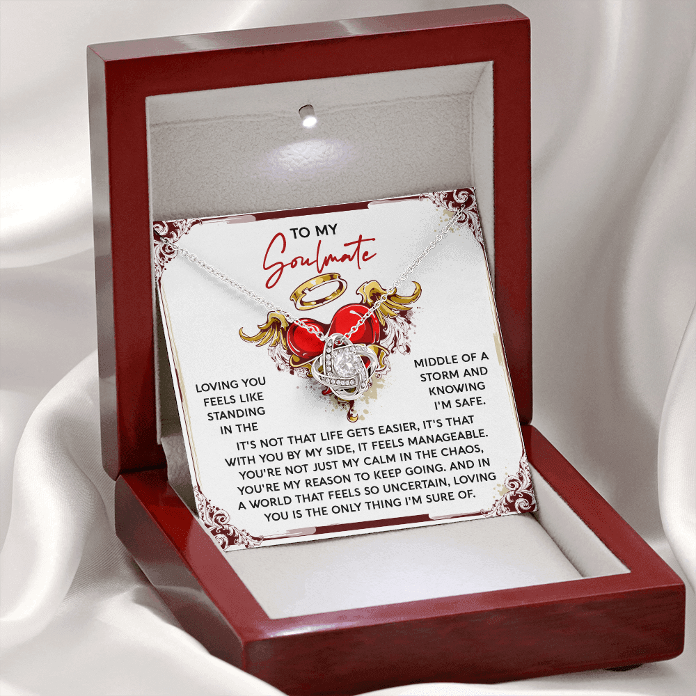 To My Soulmate Necklace, Valentine's Day Gifts, Romantic Valentine's Day Gift, Valentine Card For Wife Romantic, Valentine's Necklace For Her