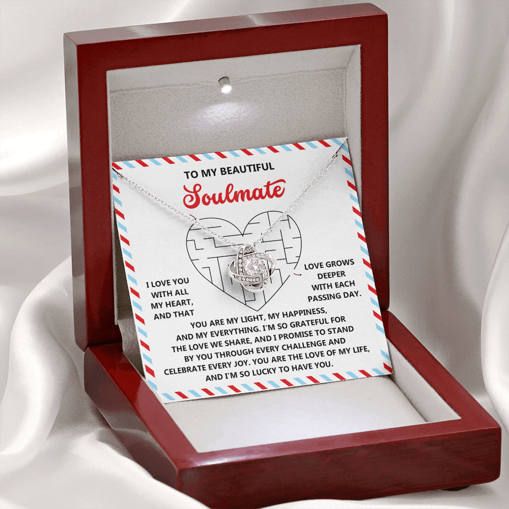 To My Beautiful Soulmate Necklace, Valentine Gift For Wife From Husband, Valentine Day For Wife, Valentine Presents For Women, Valentine's For Her