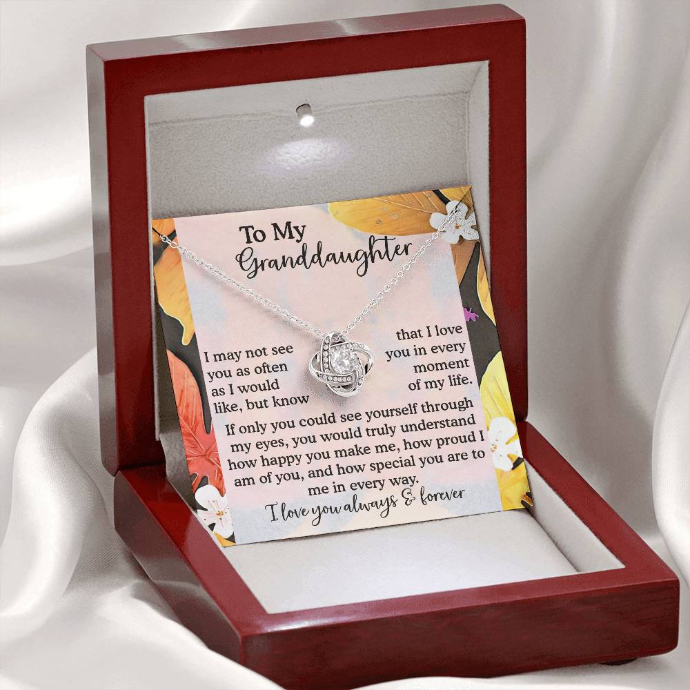 To My Granddaughter Necklace, Necklaces For Granddaughters, Granddaughter Valentine Gift, Gifts For 18 Year Old Granddaughter, Granddaughter From Grandpa