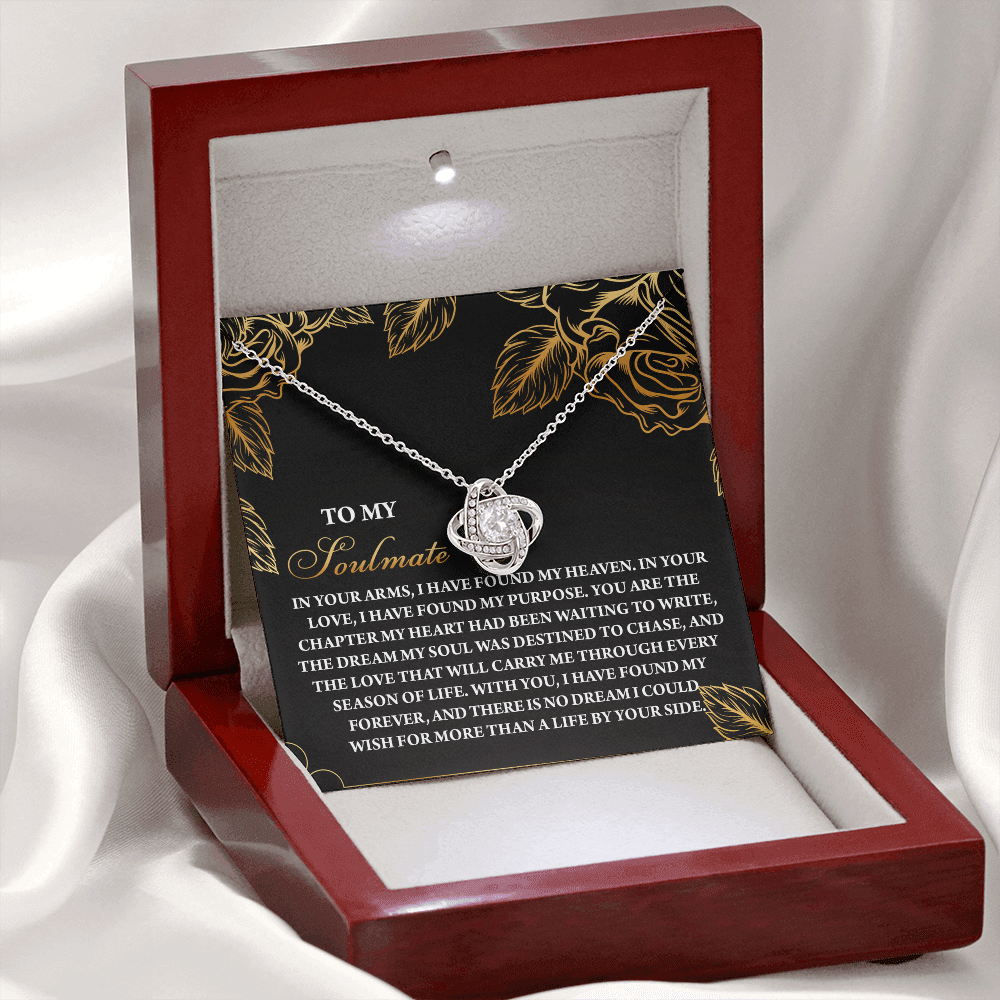 To My Soulmate Necklace, Gifts For Women Girlfriend, Valentine's Necklace For Her, Great Valentine Gifts For Her, Heart Necklace For Girlfriend