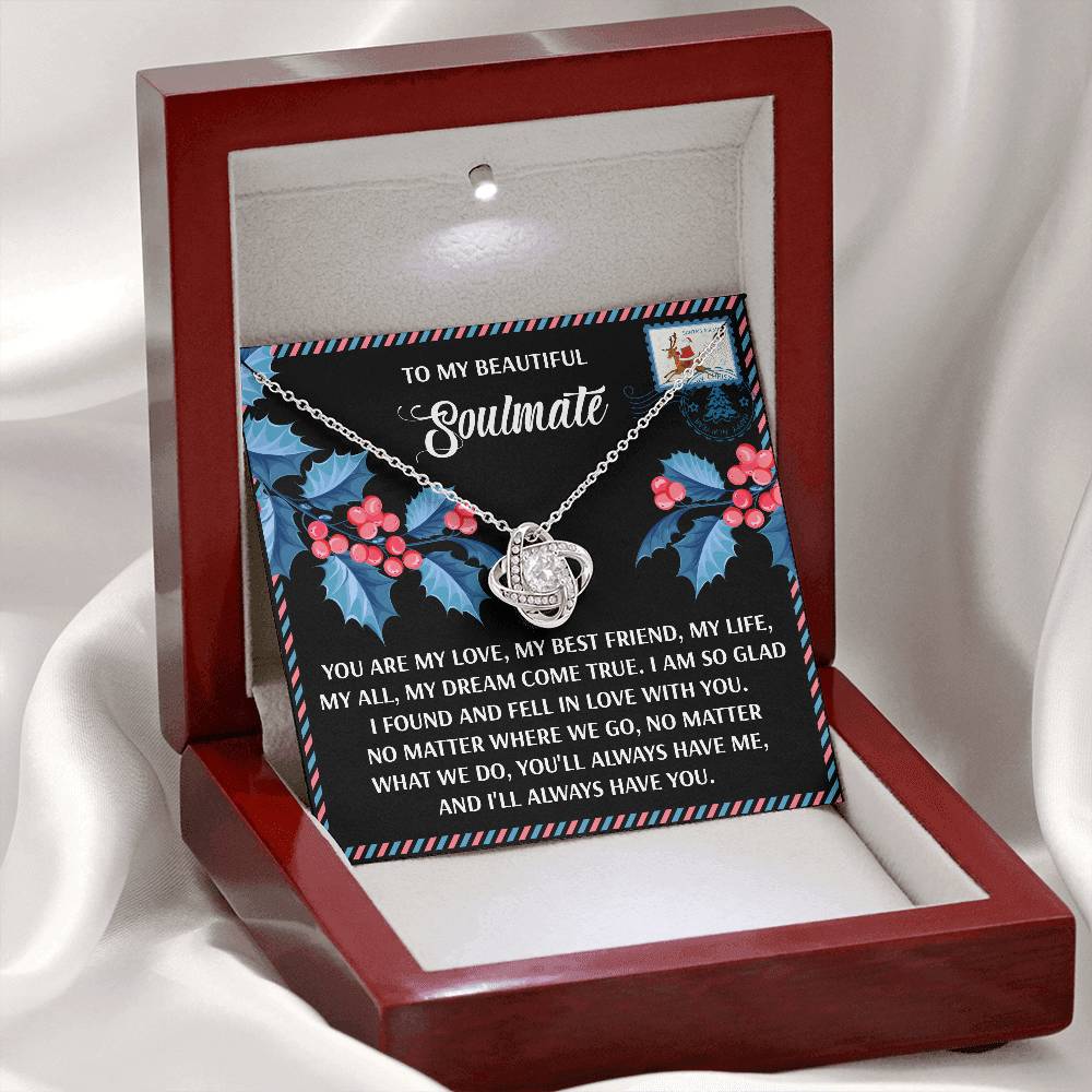 To My Beautiful Soulmate Necklace, Christmas Presents For Women, Christmas Gifts Ideas For Wife, Gifts For Her For Christmas
