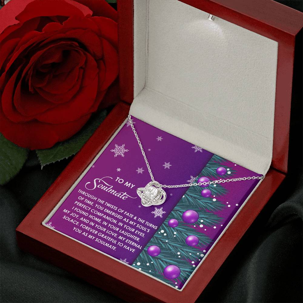 To My Soulmate Necklace, Christmas Gift For Wives, Christmas Present For Girlfriend, My Soulmate Gifts For Her