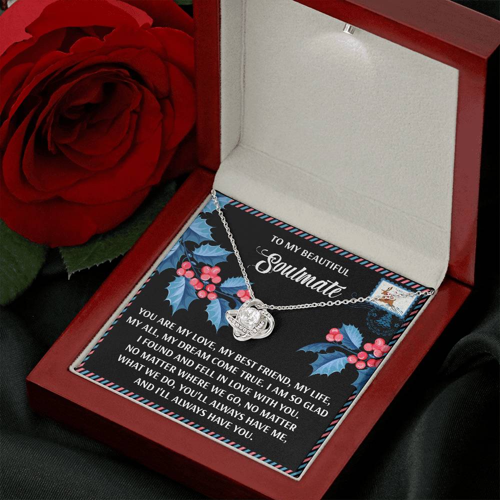 To My Beautiful Soulmate Necklace, Christmas Presents For Women, Christmas Gifts Ideas For Wife, Gifts For Her For Christmas