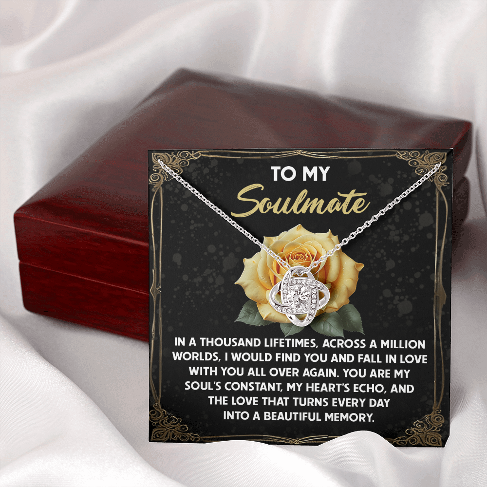 To My Soulmate Necklace, For Girlfriend Birthday Gifts, Unique Valentine Gifts For Her, Women's Valentine's Day Gifts, Best Gifts For A Girlfriend