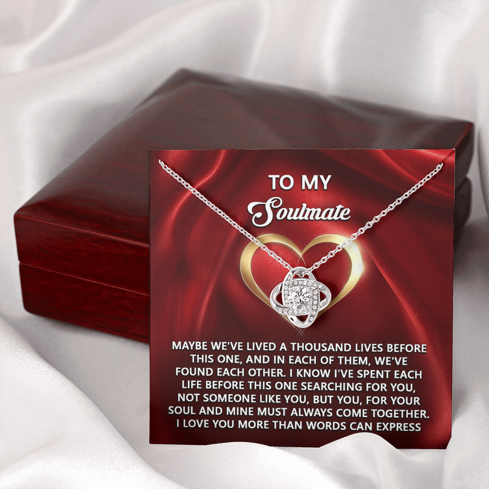 To My Soulmate Necklace, Valentine Gift For Wife From Husband, Gifts For Wife From Husband Unique Christmas, Unique Valentine Gifts For Her