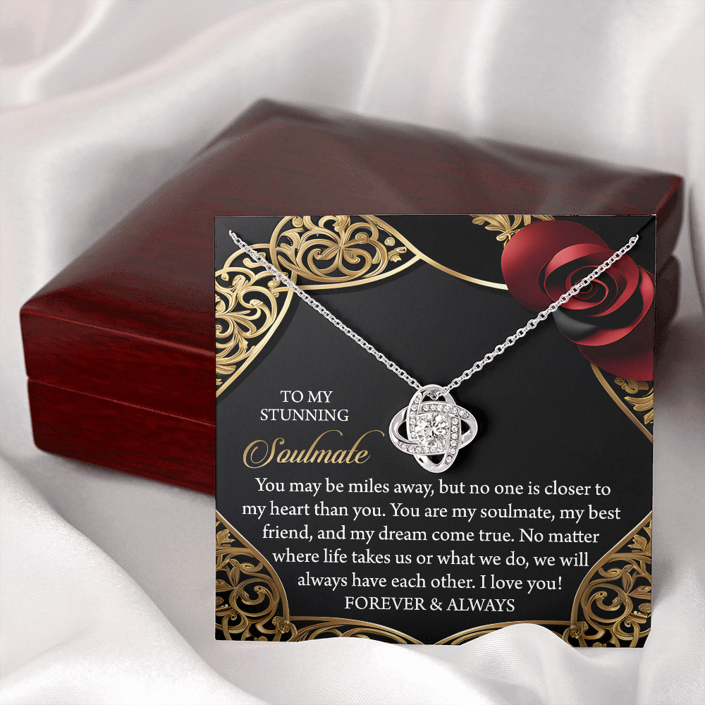 To My Stunning Soulmate Necklace, Valentine Gift For My Wife, Valentine's Gifts For Wife, Valentine Gifts For Her Romantic, Valentine's Day Gifts