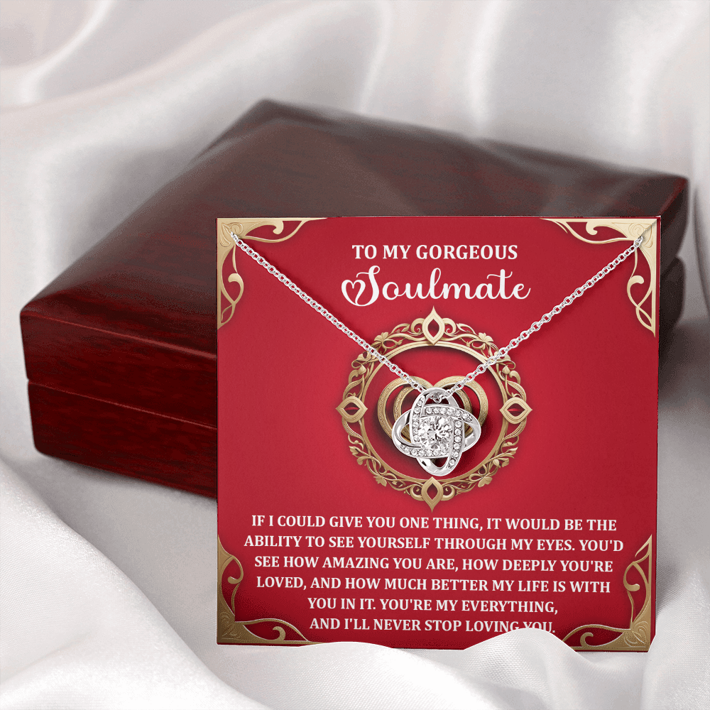 To My Gorgeous Soulmate Necklace, Special Gift For Girlfriend, Valentine's Day For Her, Girlfriend Gifts For Women, My Gorgeous Girlfriend Necklace