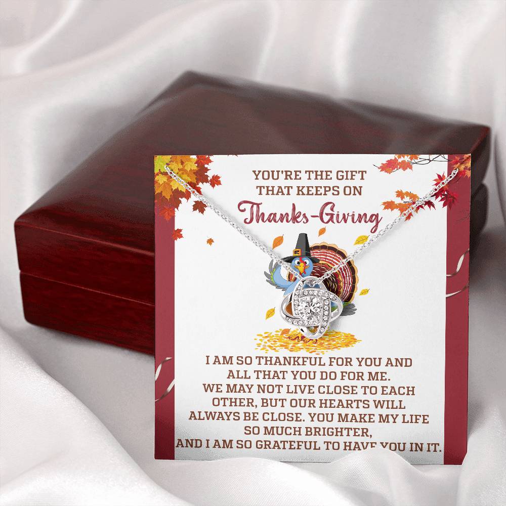 Thanksgiving Love Knot Necklace – A Timeless Jewelry Gift For Women, Mothers, And Soulmates To Show Appreciation And Cherish The Special Connection You Share