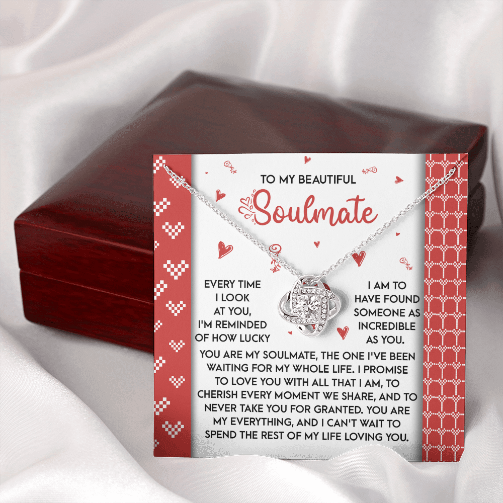 To My Beautiful Soulmate Necklace, Valentines Gifts For Girlfriend, To My Soulmate Necklace For Women Funny, Special Gifts For Girlfriend