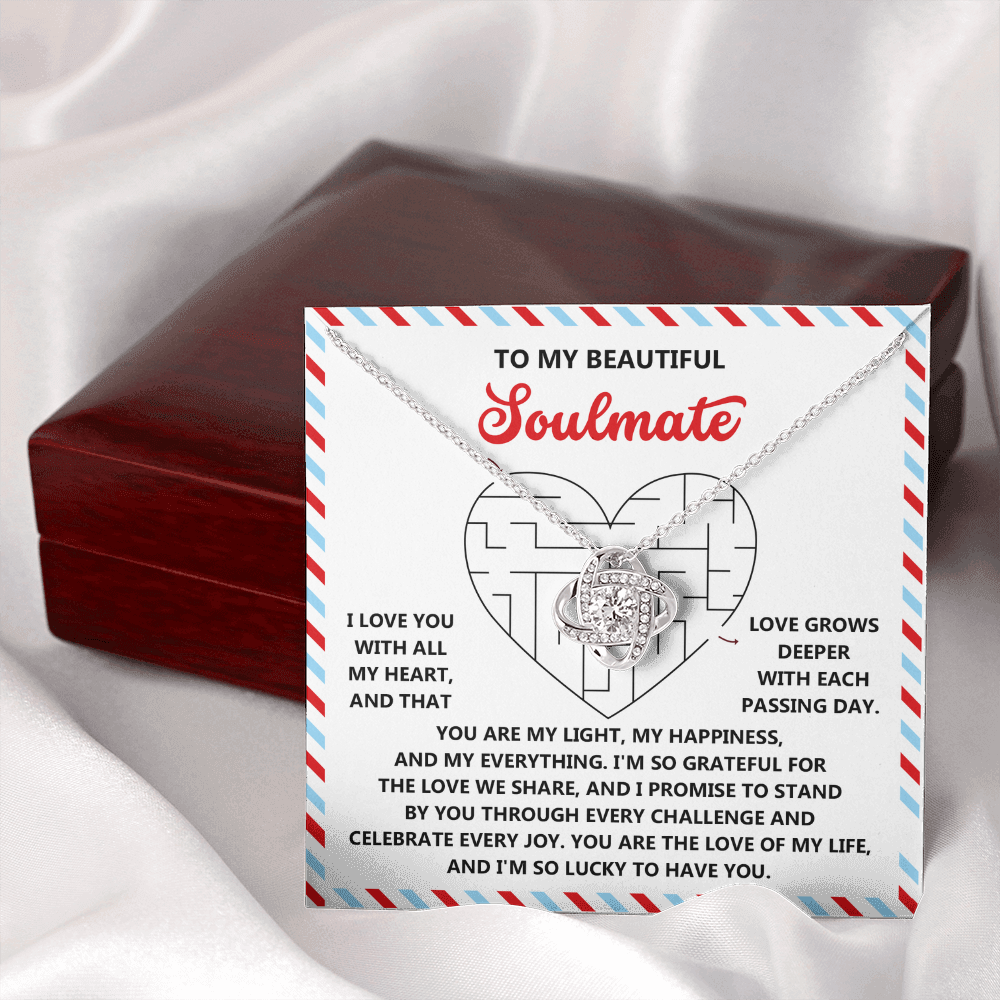 To My Beautiful Soulmate Necklace, Valentine Gift For Wife From Husband, Valentine Day For Wife, Valentine Presents For Women, Valentine's For Her