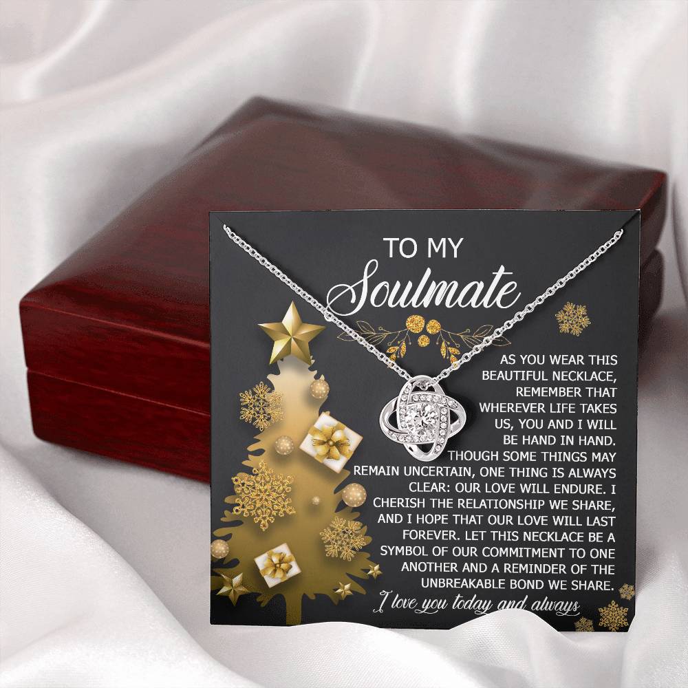 To My Soulmate Necklace, Soulmate Gifts For Her, Wife Christmas Gifts, Girlfriend Christmas Necklace, Christmas Presents Women