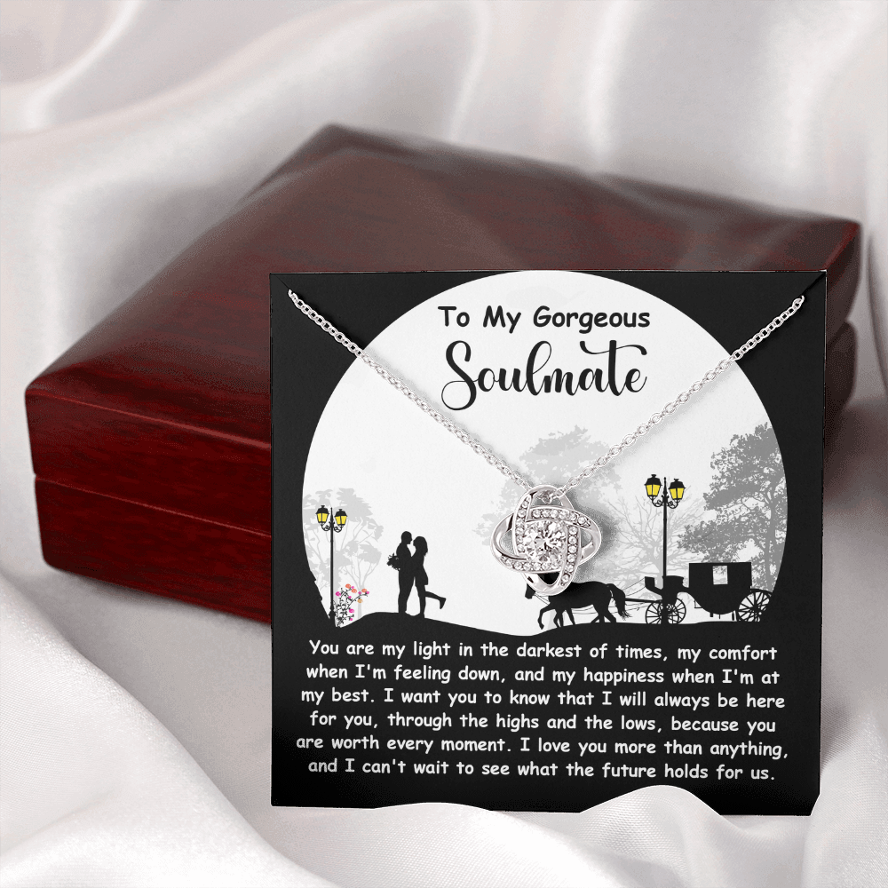 To My Gorgeous Soulmate Necklace, Necklace For Your Girlfriend, Valentine's Day Gifts For Women, Valentines Day Necklace For Girlfriend