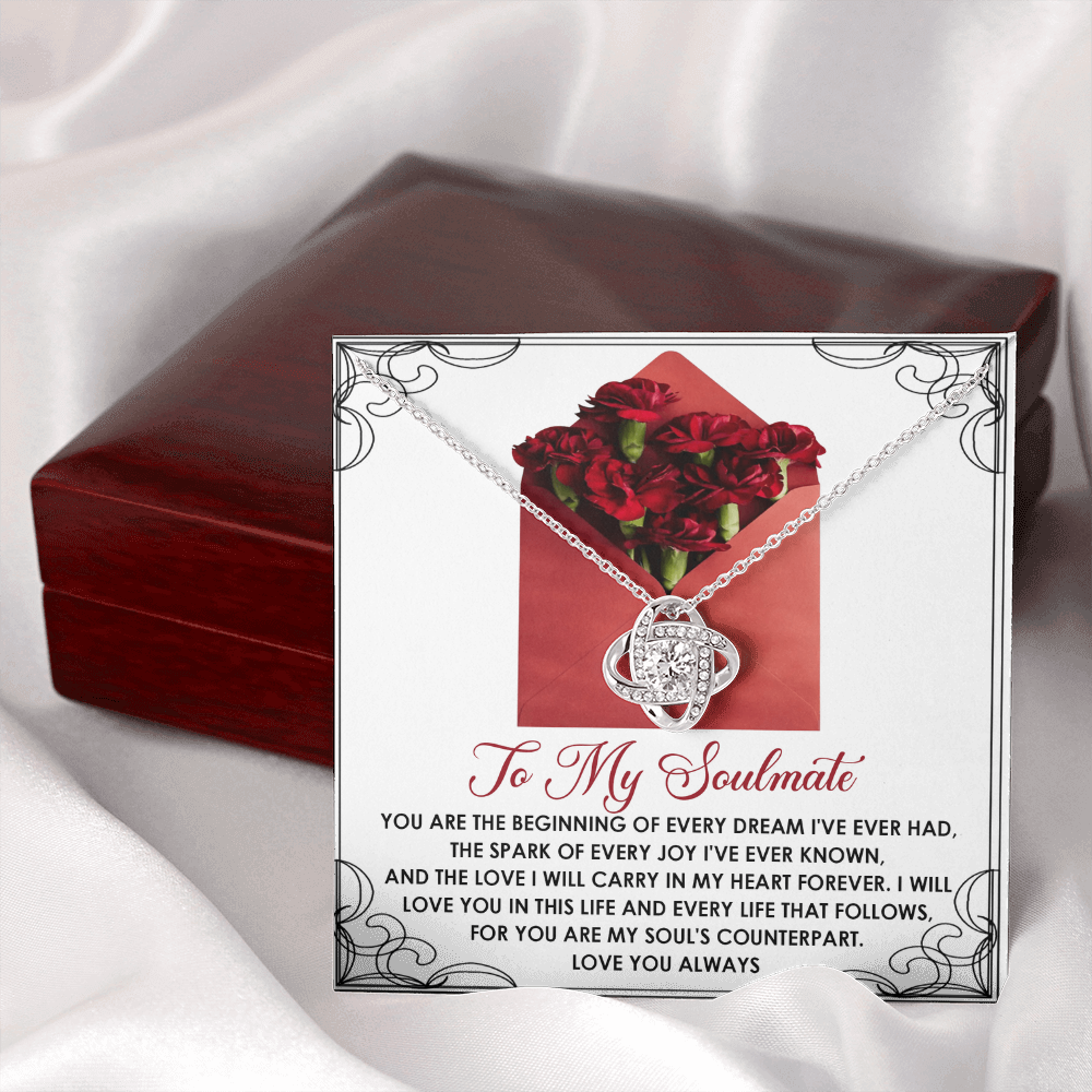 To My Soulmate Necklace, Mothers Day Gifts For My Girlfriend, Valentine Gifts For Women, Valentine's Day Gift Wife, Girlfriend Necklace For Women