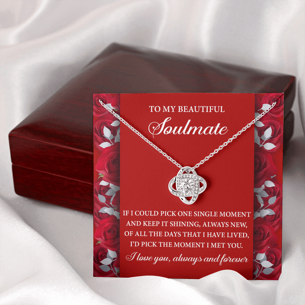 To My Beautiful Soulmate Necklace, Valentine Gifts For Girlfriend, To My Soulmate Necklace For Women, Valentine Necklaces For Women