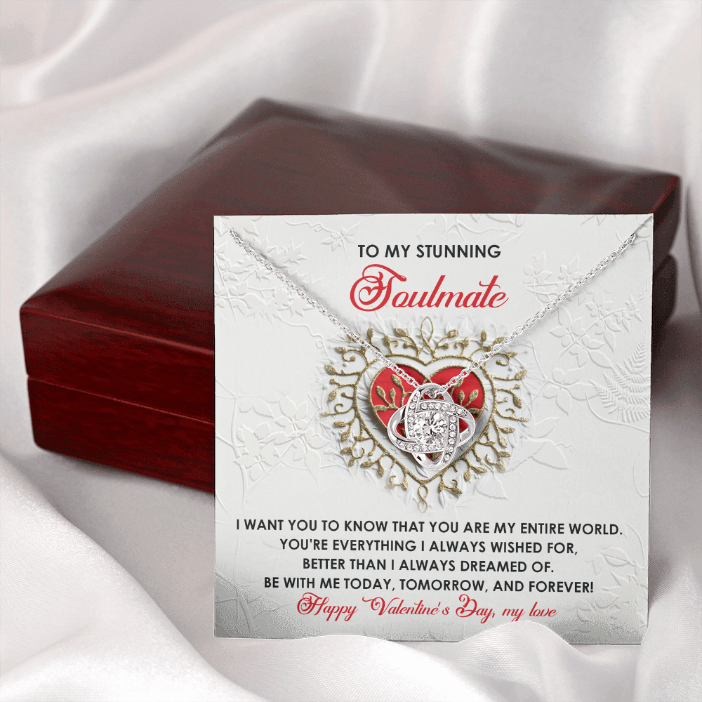 To My Stunning Soulmate Necklace, Girlfriend Birthday Gifts For Her, Valentine Gift For My Wife, Valentine Gifts For Her Romantic