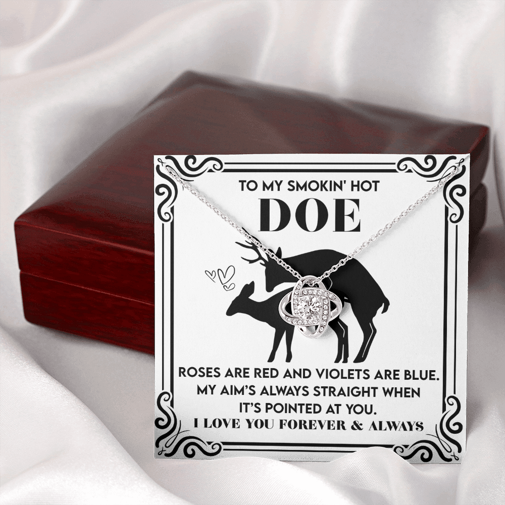 To My Smokin' Hot Doe Necklace, Soulmate Gifts For Her, Valentine's Gift For Wife, Naughty Valentine's Gifts For Wife, Valentine Gift Ideas For Her