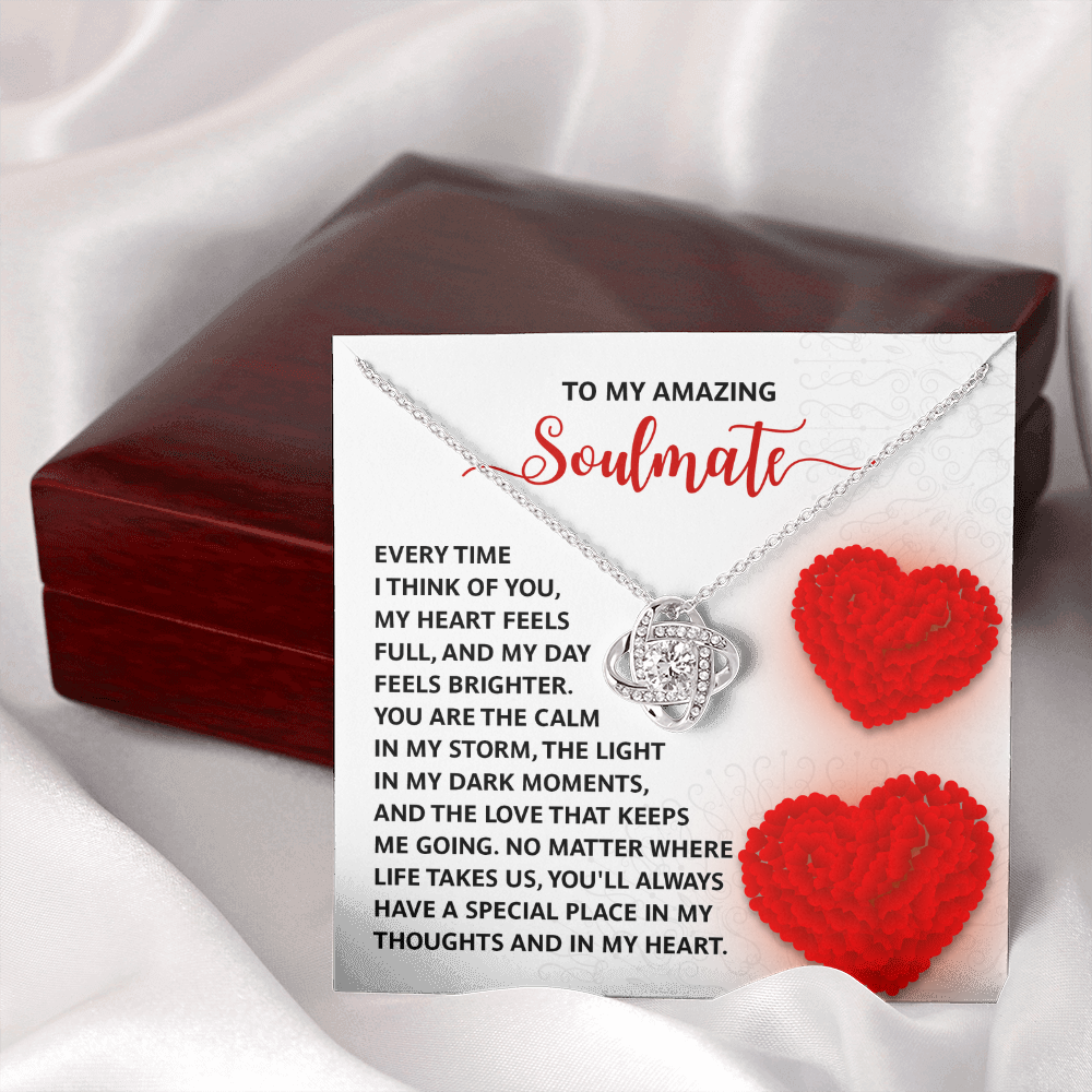 To My Amazing Soulmate Necklace, Gift Necklace For Girlfriend, San Valentine Gift For Her, Valentine Birthday Gifts, Jewelry Gifts For Girlfriend