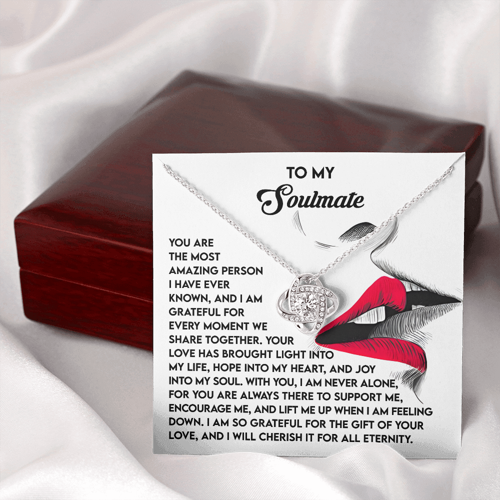 To My Soulmate Necklace, Valentine's Necklace For Her, Valentine Gifts For Husbands From Wife, Gifts For Soulmate, Valentine's Day Gifts For Women