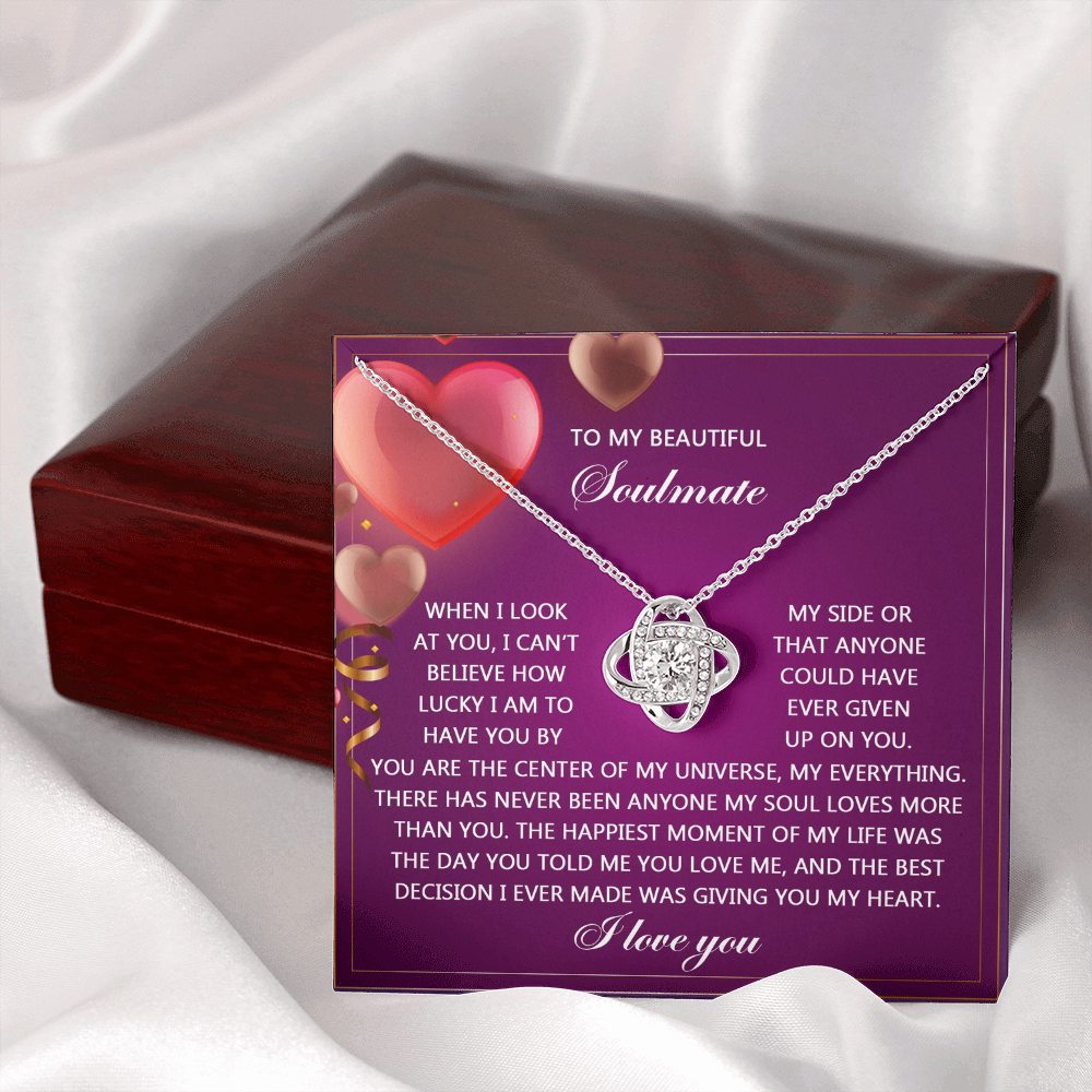 To My Beautiful Soulmate Necklace, Best Valentine Gifts For Wife, To My Wife Valentine's Day Gift, Valentine Birthday Gifts, Gifts For Soulmate