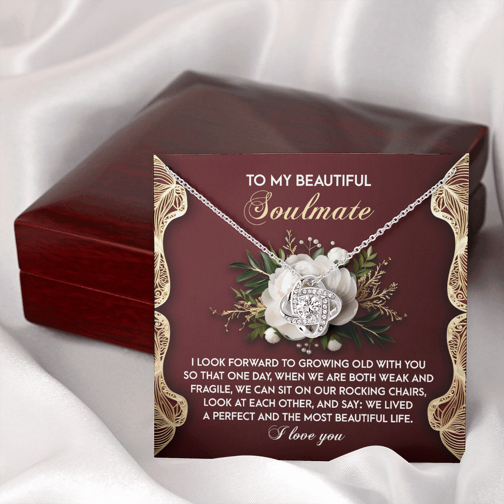 To My Beautiful Soulmate Necklace, Best Valentine Gift For Wife, Valentine For Her Gift, Soulmate Necklace For Women, Valentine's Day Gifts For Women