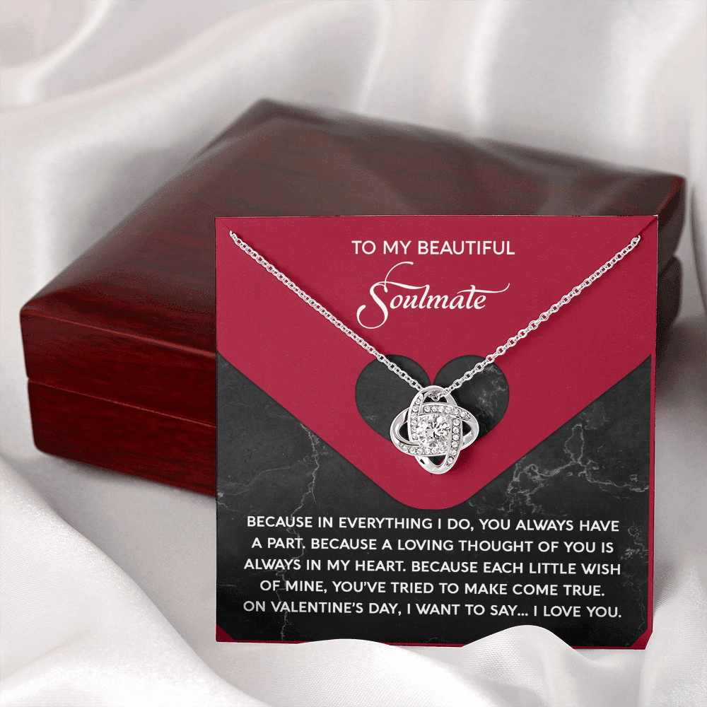 To My Beautiful Soulmate Necklace, Unique Valentine Gifts For Her, Valentine Birthday Gifts, My Soulmate Gifts For Her, Valentine Jewelry For Women