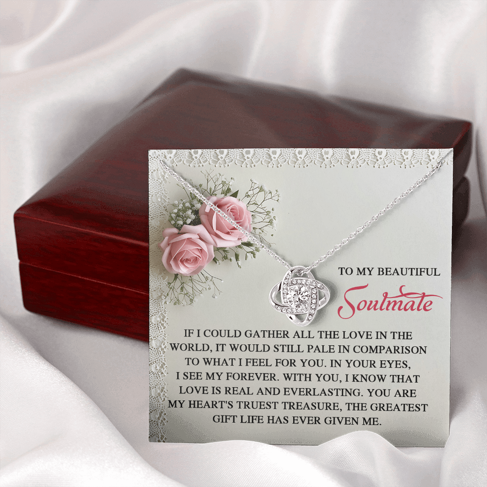 To My Beautiful Soulmate Necklace, My Soulmate Gifts For Her, Valentine's Gifts For Women, Valentine's Gifts For Wife, Valentine Gift For My Wife