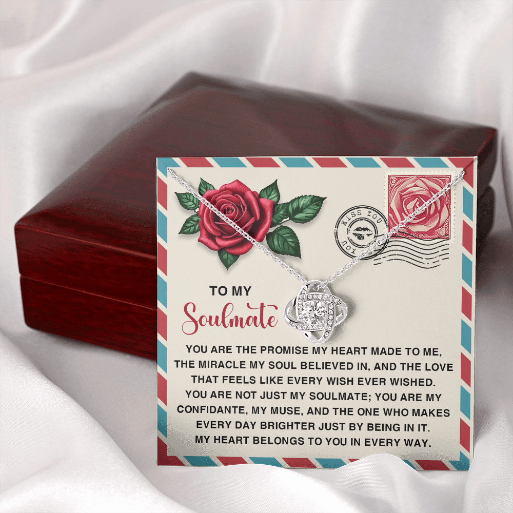 To My Soulmate Necklace, Unique Valentine Gifts For Her, Valentine's Day Necklace For Her, To My Wife Valentine's Day Gift, San Valentine Gift For Her