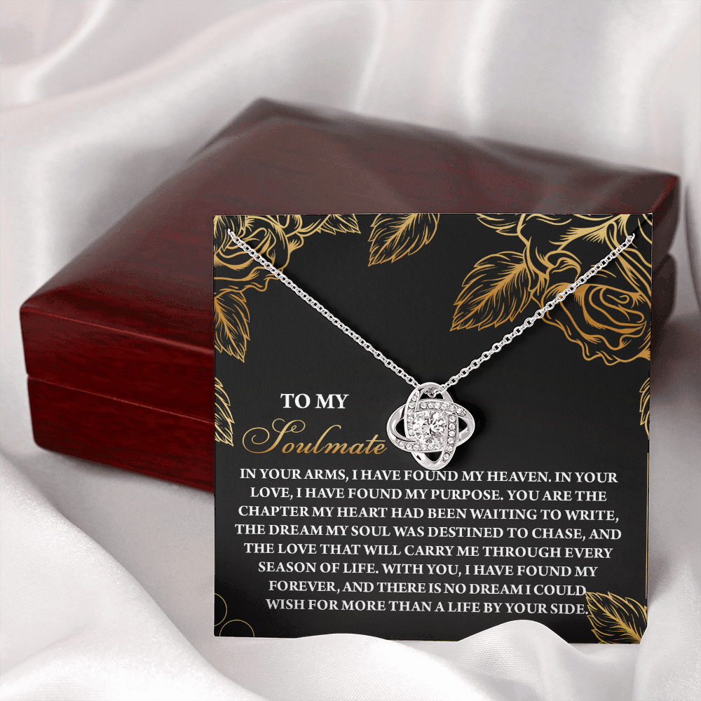 To My Soulmate Necklace, Gifts For Women Girlfriend, Valentine's Necklace For Her, Great Valentine Gifts For Her, Heart Necklace For Girlfriend
