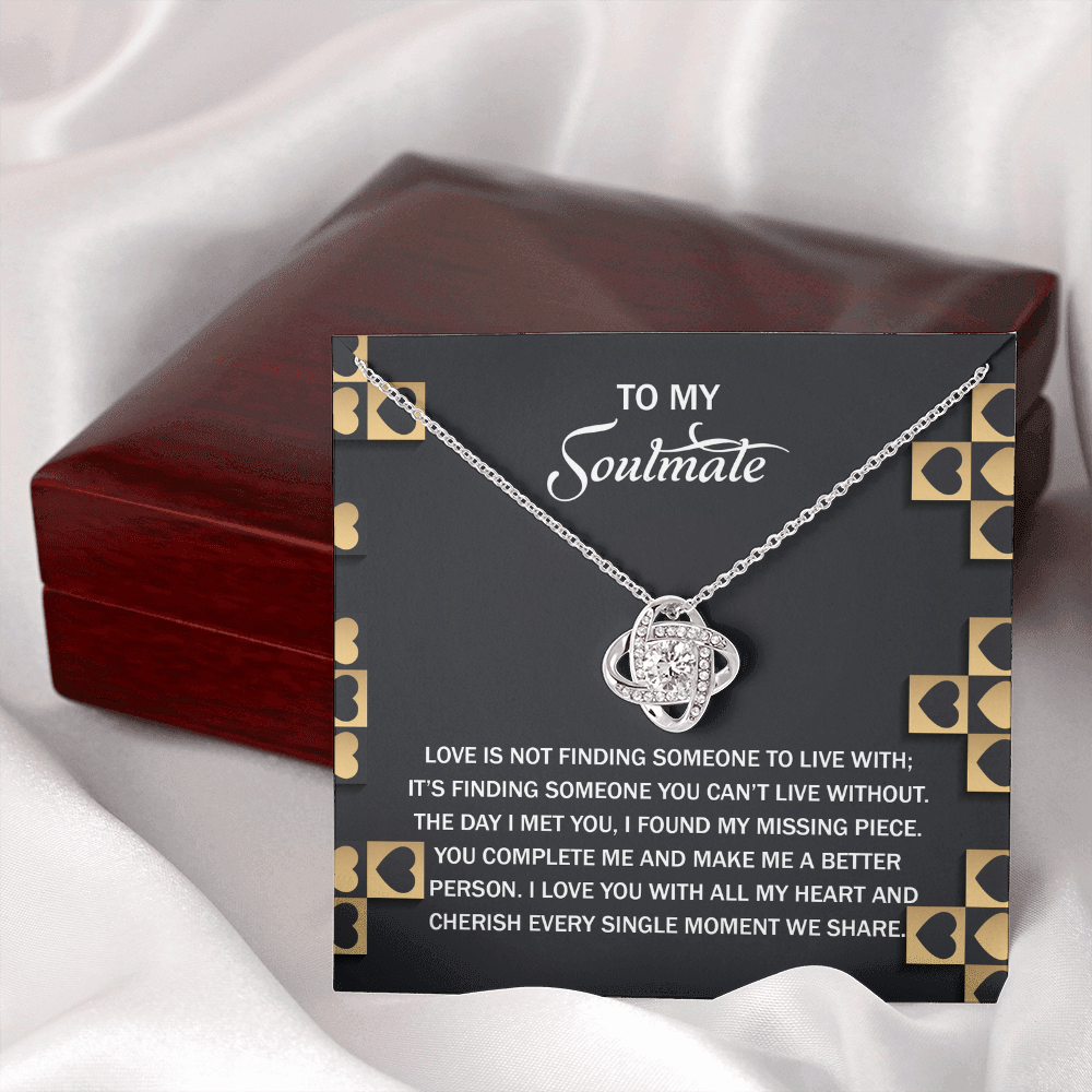 To My Soulmate Necklace, Valentine Gift For Wife, Valentine Card For Wife Romantic, My Soulmate Gifts For Her, Valentine's Gifts For Wife