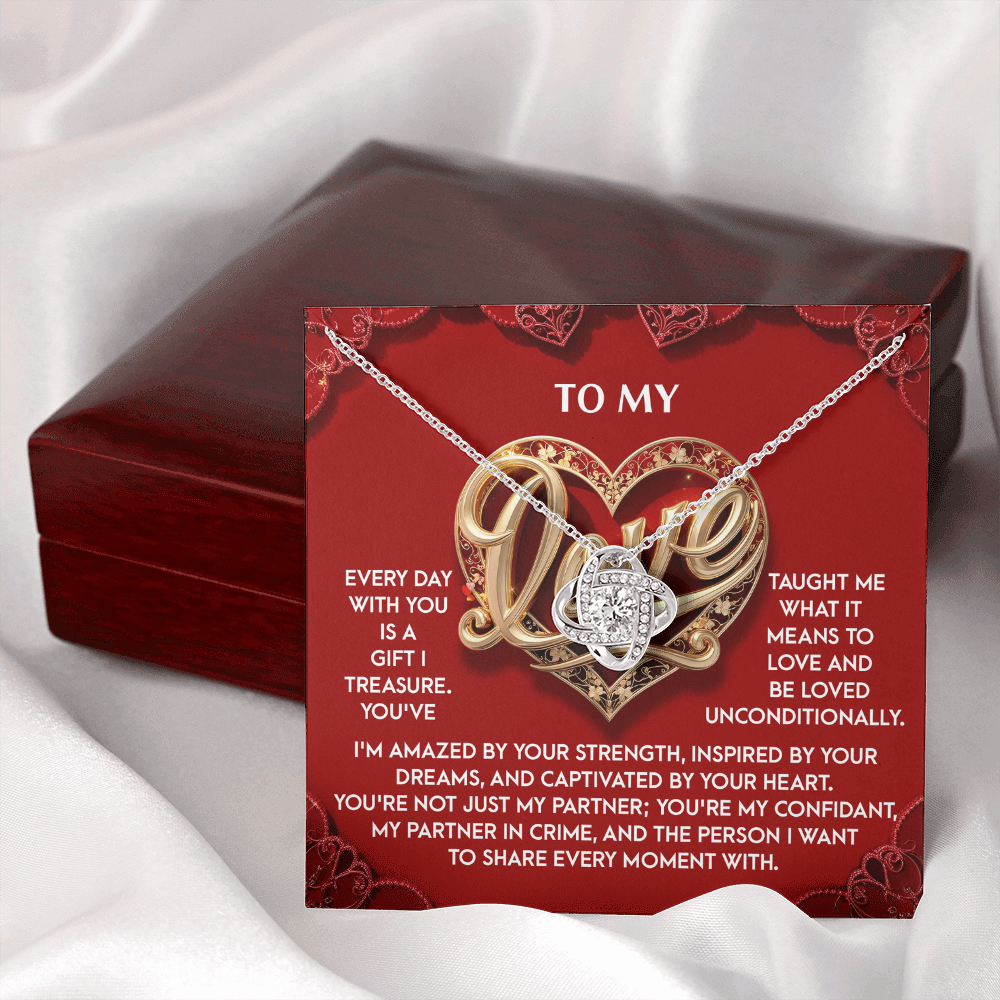 To My Love Necklace, Valentine Gift For My Wife, Unique Valentine Gifts For Her, Best Valentine Gifts For Wife, Promise Necklace For Girlfriend