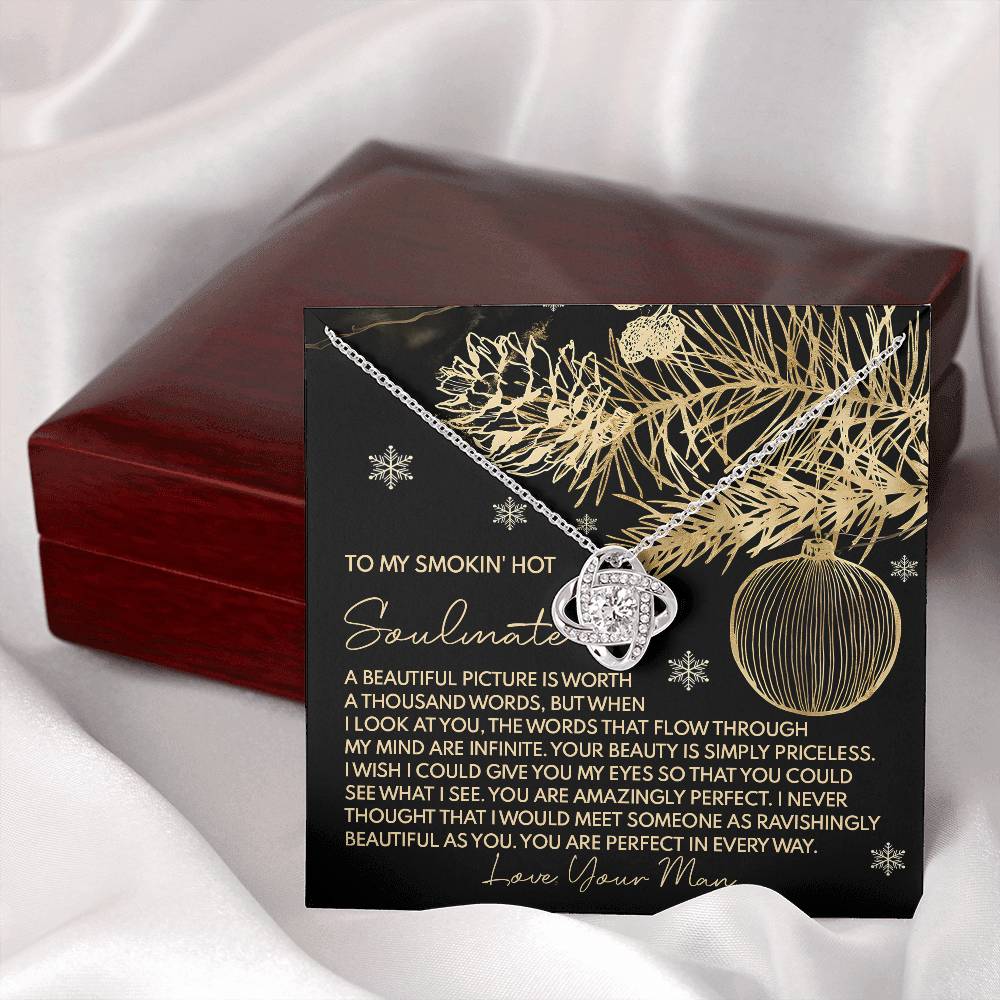 To My Smokin's Hot Soulmate Necklace, Christmas Gift For Wife Ideas, Christmas Jewelry For Women, My Soulmate Gifts For Her