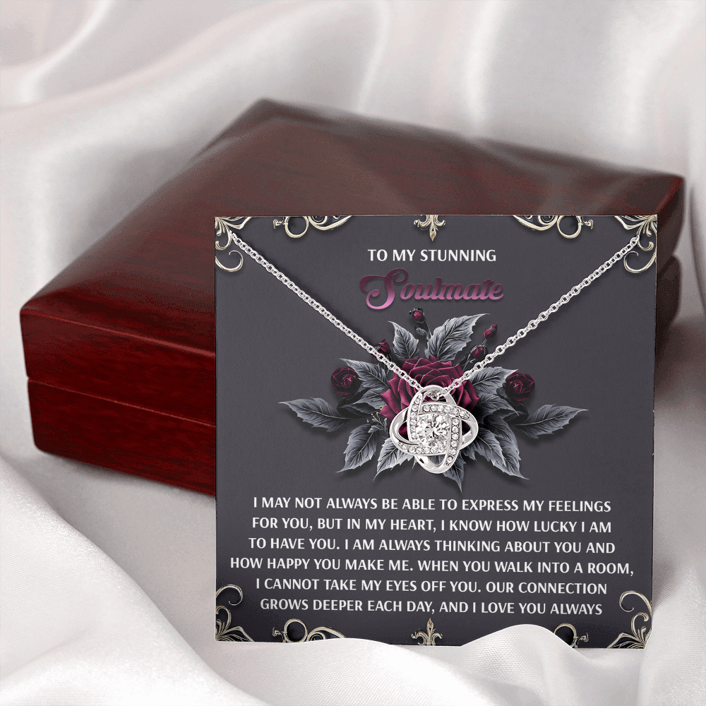 To My Stunning Soulmate Necklace, Cute Necklace For Girlfriend, Soulmate Gifts For Women, Valentine Presents For Womenromantic Stuff For Girlfriend