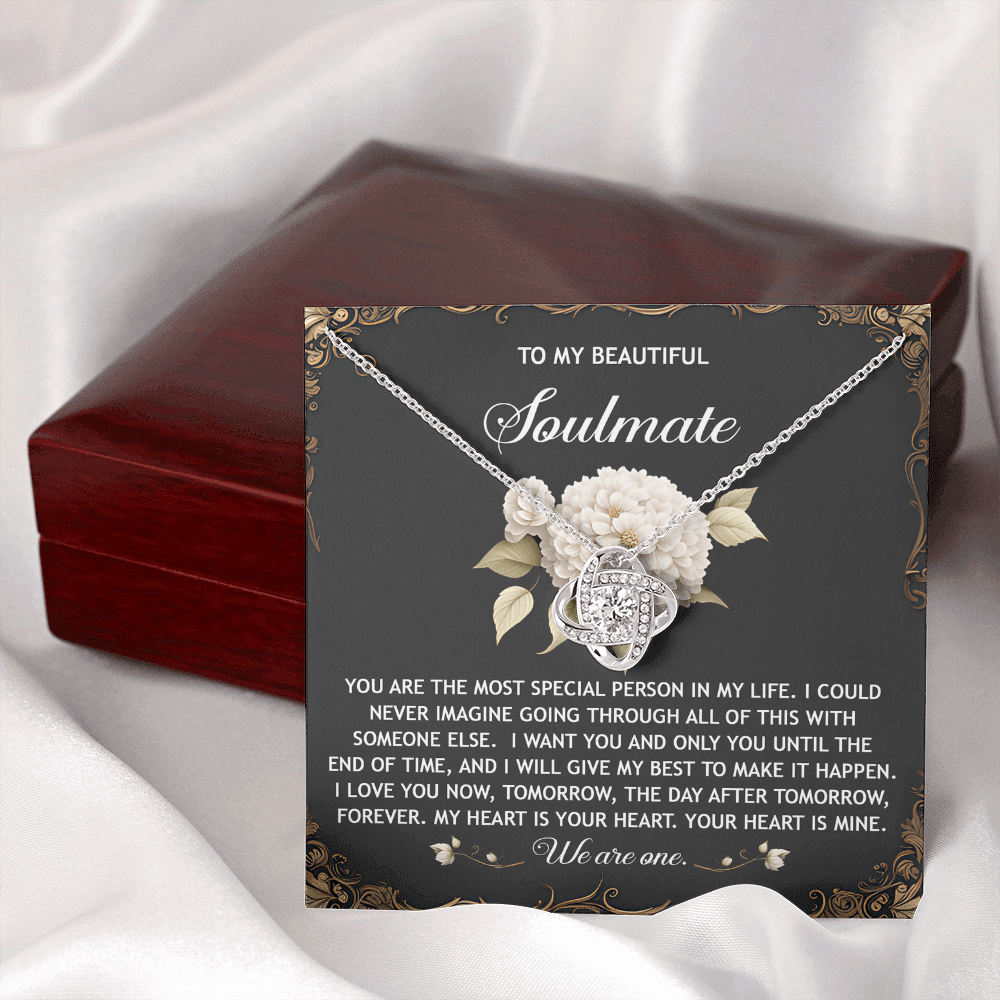To My Beautiful Soulmate Necklace, San Valentine Gift For Her, Valentine Gifts For Women, Best Valentine Gifts For Her, Valentine's Day For Her