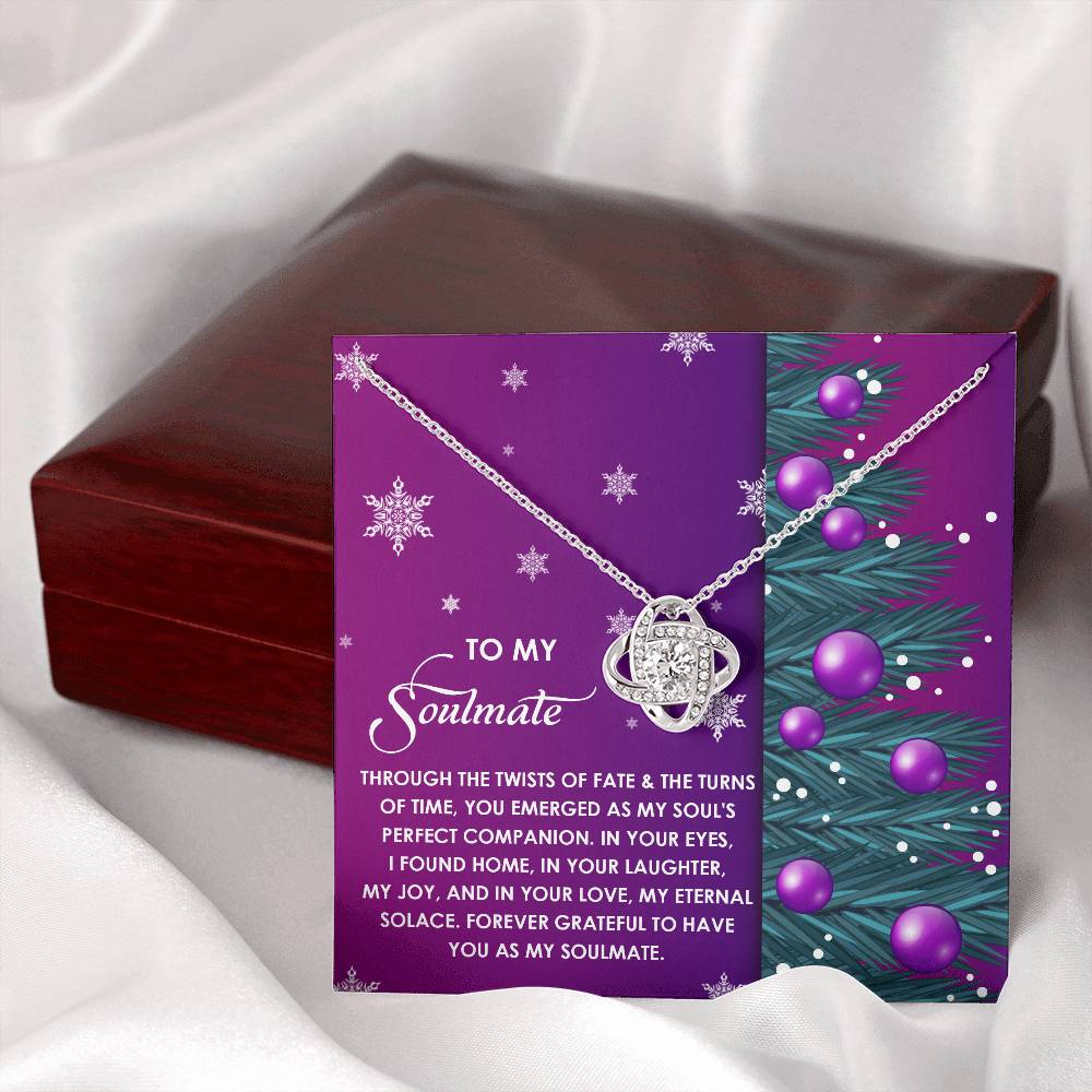 To My Soulmate Necklace, Christmas Gift For Wives, Christmas Present For Girlfriend, My Soulmate Gifts For Her