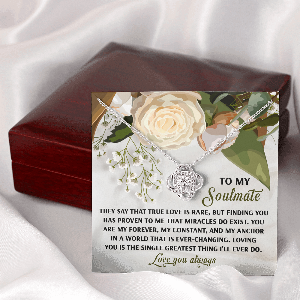 To My Soulmate Necklace, Best Presents For Girlfriend, Valentine Gifts For Wife, Mother's Day Gift For My Girlfriend, Best Gifts For My Girlfriend