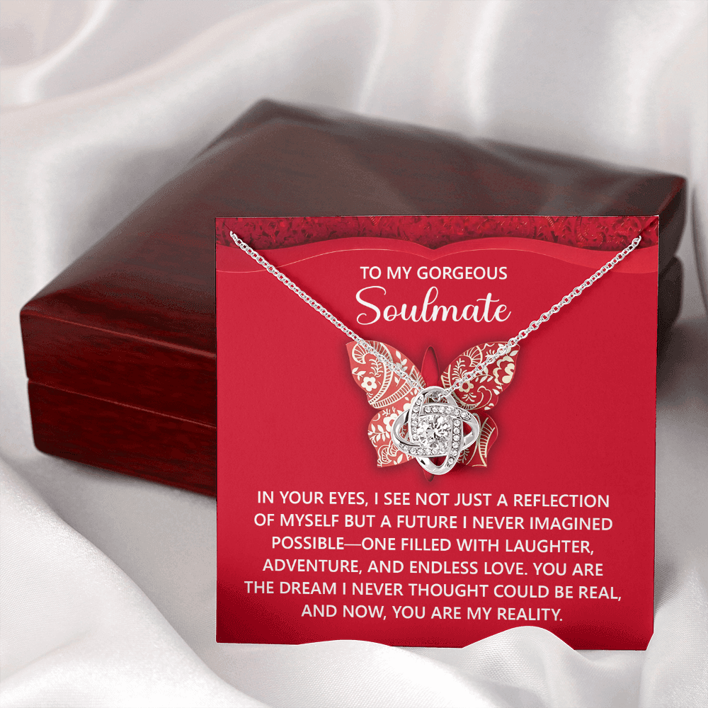 To My Gorgeous Soulmate Necklace, Valentine's Necklace For Her, Women's Valentine's Day Gifts, Valentine For Her Gift, Necklace For Valentine's Day