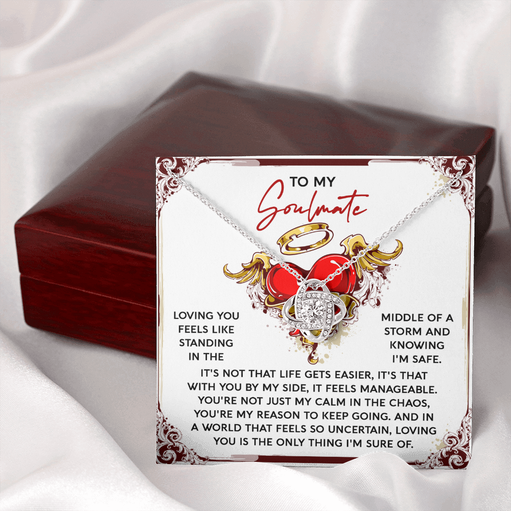 To My Soulmate Necklace, Valentine's Day Gifts, Romantic Valentine's Day Gift, Valentine Card For Wife Romantic, Valentine's Necklace For Her