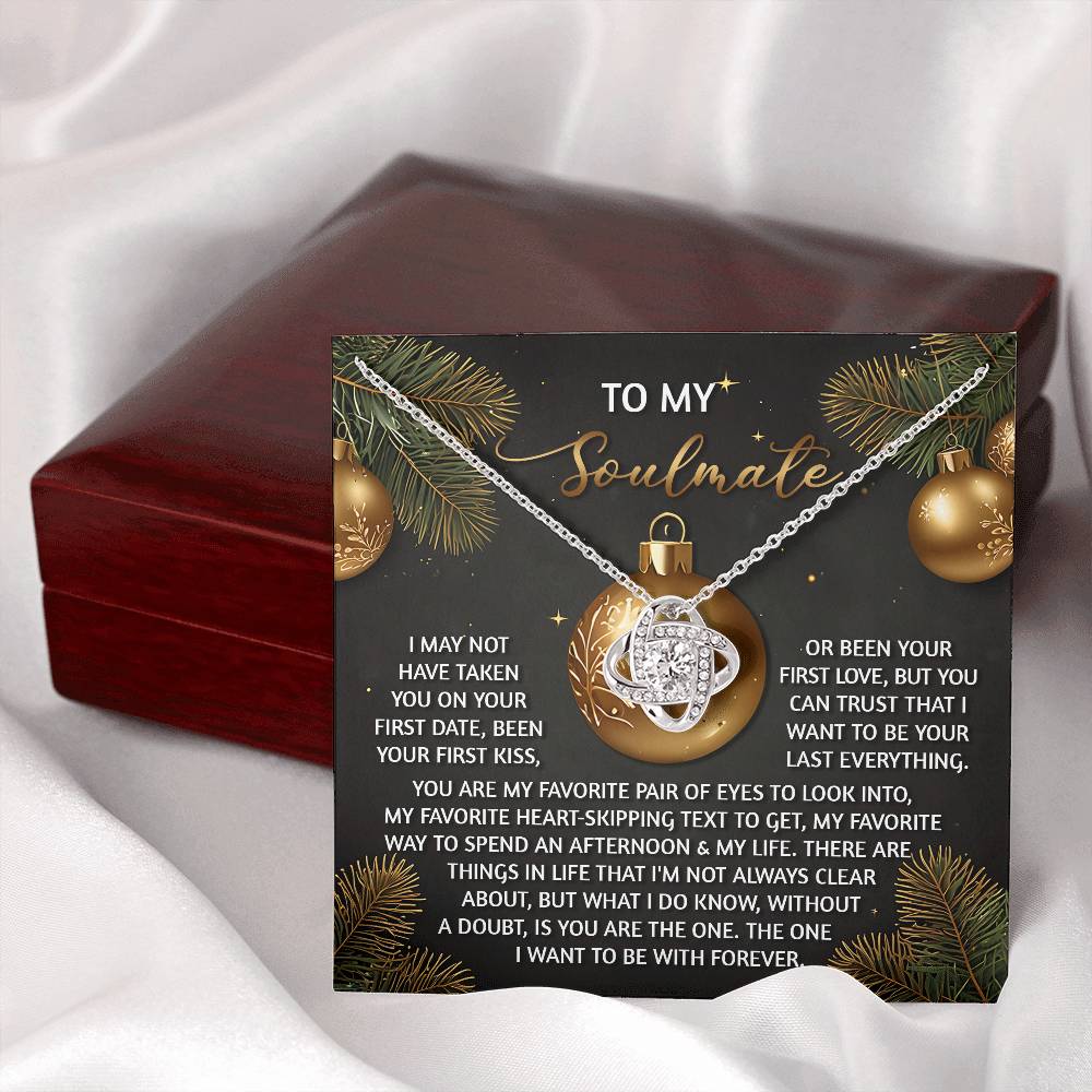 To My Soulmate Necklace, Wife Christmas Gift, Best Christmas Gifts For My Wife, Funny Christmas Gift For Wife