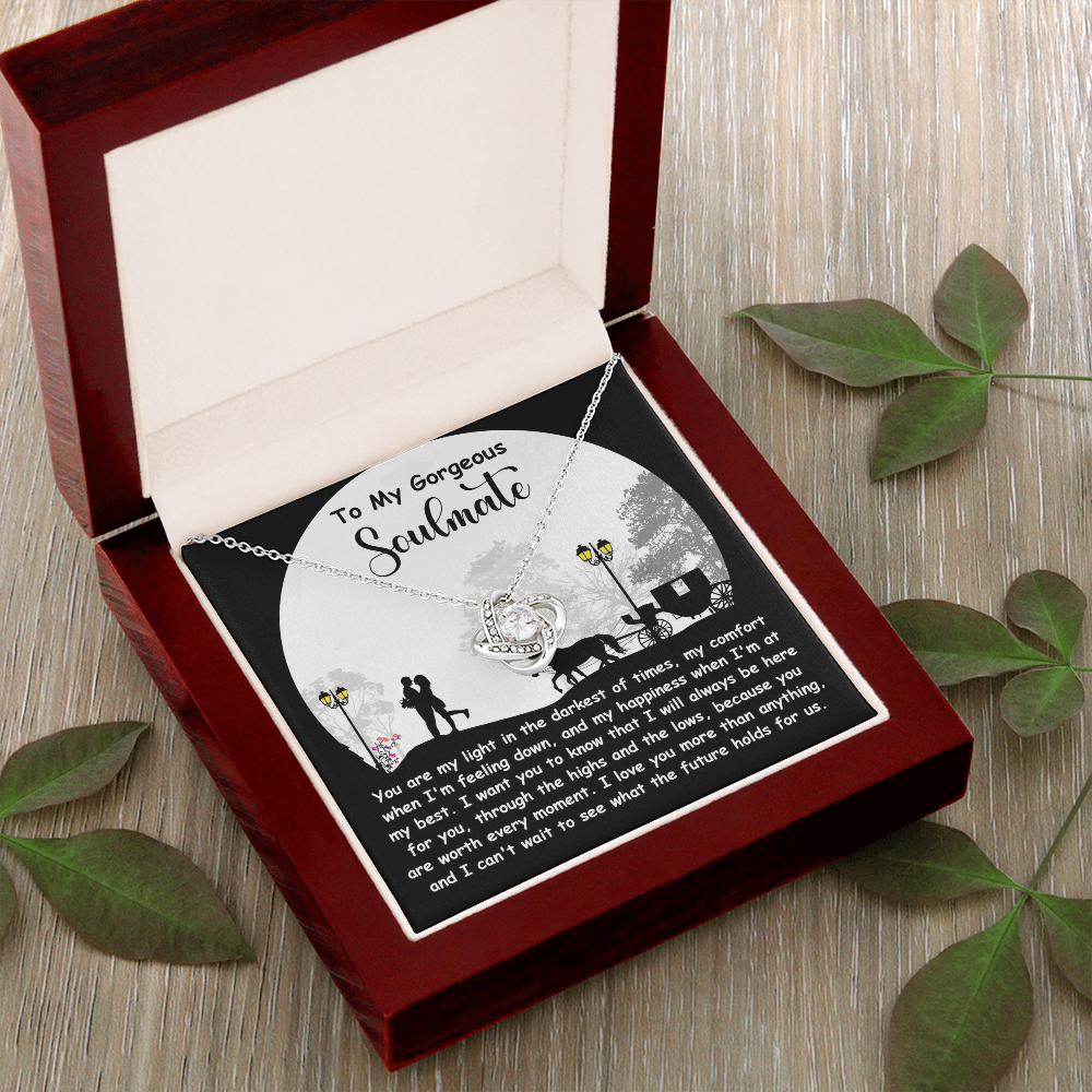 To My Gorgeous Soulmate Necklace, Necklace For Your Girlfriend, Valentine's Day Gifts For Women, Valentines Day Necklace For Girlfriend
