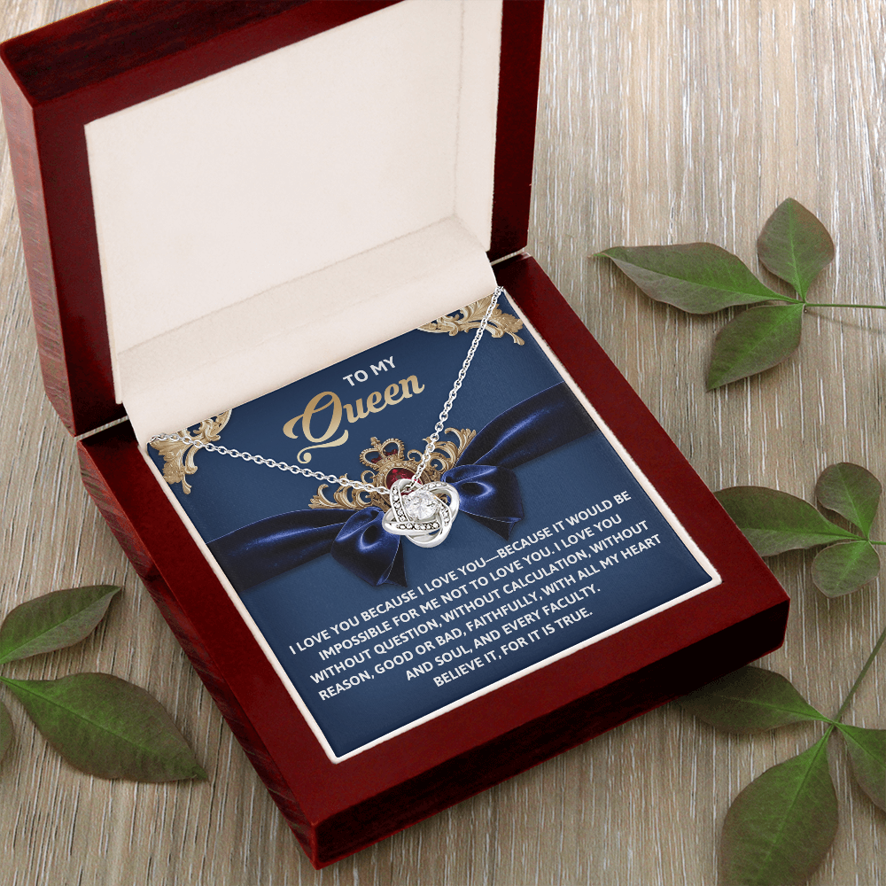 To My Queen Necklace, Valentine Jewelry For Women, Valentine Gift For Wife, Great Valentine Gifts For Her, Valentine Gift For Wife From Husband